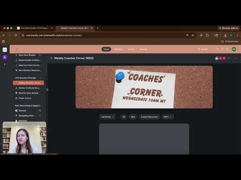 CarryMe Health Community Product Demo