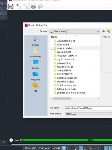 How to Save Render in AutoCAD | Quick & Easy Method #autocad #autocadblocks #autocad3d