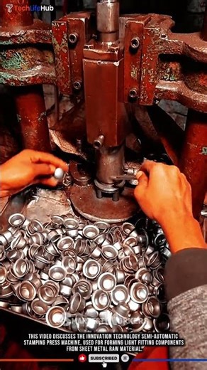 Innovation Technology Semi-Automatic Stamping Press Machine: forming light fitting components #tech