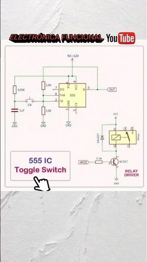 Toggle Switch (on/off). #electronicafacil #electronicabasica #toggle #555 #mecatronica #onoff