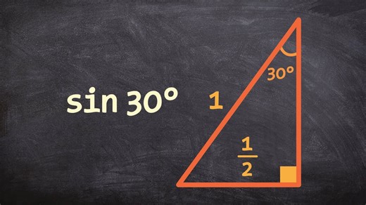 Using special right triangles and trig to find the value of sind 30 degrees