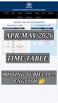 Anna University Time Table Published🔥#annauniversity #timetable #r2025 #r2021 #semester #exams #au