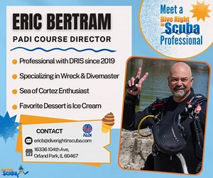 Meet our PADI Course Director, a seasoned dive professional shaping future instructors since 2019. His diverse background—pilot, casino manager, investment banker—brings a unique perspective to Dive Right In Scuba. While he appreciates the agency's facilities and team, his passion is student development. A dedicated ScubaPro G2 user (with a backup, naturally), he values reliable equipment. He enjoys teaching PADI Wreck Diver, sharing his fascination with underwater history, and, most importantly
