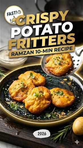 The Crunch You Need for Iftar 2026! 🥔✨ #PotatoFritters #Ramadan2026 #10MinuteRecipe