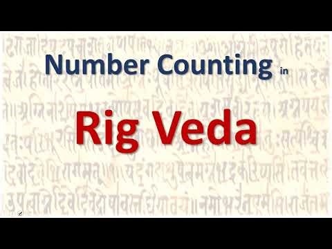 Counting of Numbers in Rig Veda !!