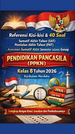 Referensi Kisi-kisi & soal SAT/PAT/ASAS Genap Pendidikan Pancasila (PPKN) Kelas 8 Tahun 2026