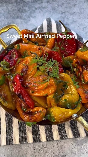 Delicious Air-Fried Sweet Mini Peppers Recipe
