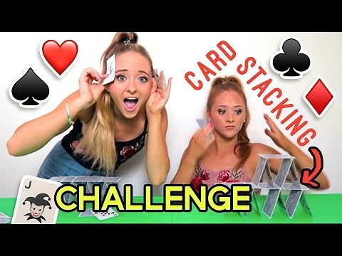 Card Stacking Challenge! | The Rybka Twins