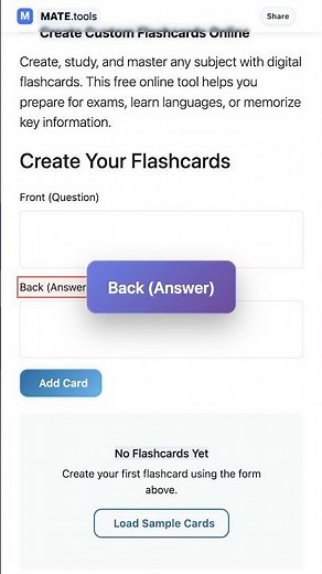 Create Custom Flashcards Online for FREE #Shorts