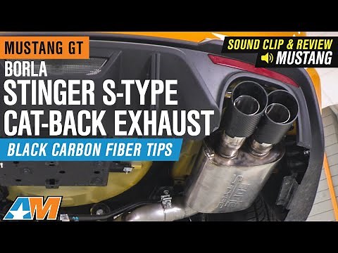 2018-2020 Mustang GT Borla S-Type Cat-Back Exhaust w/ Black Carbon Fiber Tips Sound Clip & Review