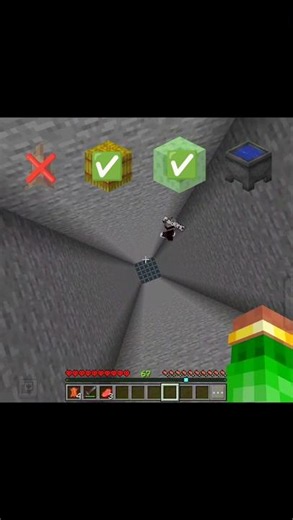 Testing Minecraft Blocks VS Fall Damage #minecraft #shorts