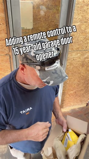 🌳Moniz Landscaping🌳 on Instagram: "Installing a remote control to a non-remote garage door opener"