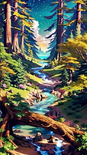 Serene Anime Nature Loop in 4K Miyazaki Inspired