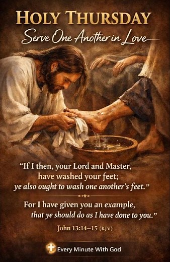Holy Thursday Message 🙏 Jesus Teaches Humility | Bible Verse #Shorts