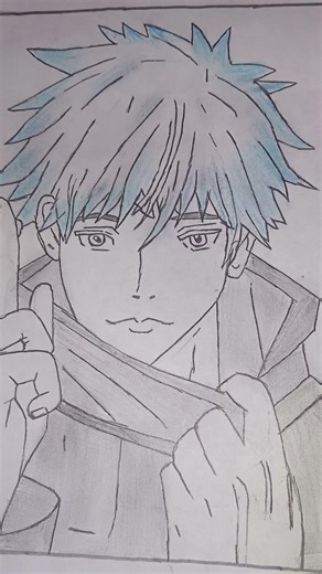 Drawing ✨ Goja and beautiful sky 🌌