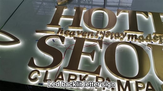 Advertising Stainless Metal Backlit Signage Customized Stainless Steel Led Design logo Sign Outdoor for Store Signboard