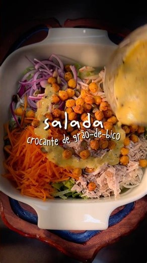 SALADA COM GRÃO-DE-BICO CROCANTE #receitas #salad #food