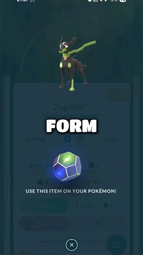 Have you form changed Zygarde with the Zygarde cells in Pokemon GO? #pokemon #pokemongo #pogo