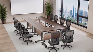 Folding Conference Table with Wheels & Flip-Top | Mobile Meeting Table for Office, Training & Seminar | Space-Saving, Commercial Grade (24pack, 55in+Panel)
