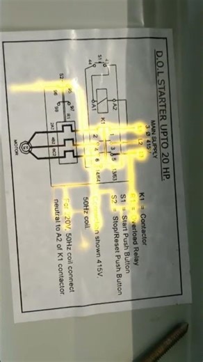 #Direct On-Line Starter #Power circuit Diagram