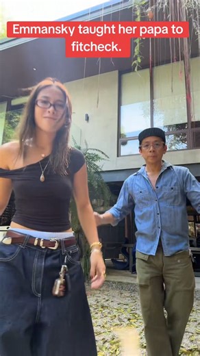 Kuya Kim on Instagram: "Emman was an ukay ukay queen. She loved fashion and took a Fashion summer course in NYU. Emman never told me directly but she told her friends that she actually admired her Papa's fashion style. :) This was taken last year before we left for the beach. Emmansky taught me how to fitcheck."