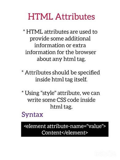 HTML Attributes #htmlattributes #html #html5