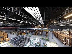 3D Render Warehouse Interior