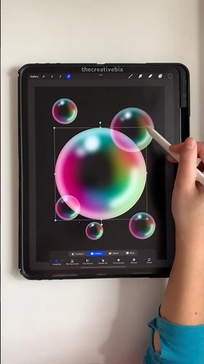 How to draw bubbles! #digitalart #procreate #ipad #cute #tutorial #easy #fun #3d #bubble #drawing
