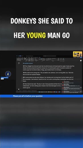 Abigail's secretive, massive provision run #shorts #narrative #1samuel