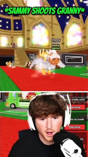 When SAMMY SPAWNED IN BAZOOKA GRANNY... #stealabrainrot #roblox