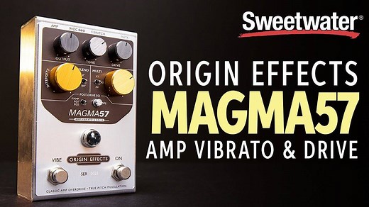 7.8K views · 68 reactions | There's so much to explore in this pedal! Packing amp-style overdrive and true pitch-modulating vibrato into a rugged stompbox, the Origin Effects Magma57 is a tone chasers playground See more here  https://bit.ly/3rwQ8zL | Sweetwater | Facebook