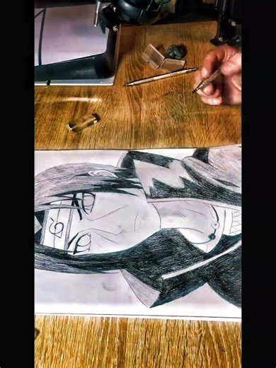 Itachi Uchiha’s Dark Aura Comes Alive! 🔥 #drawing #shortvideo #shorts #anime #fanart