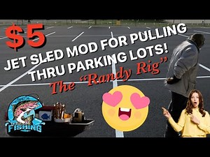 $5 ice fishing Jet Sled mod for traversing open ground! The RANDY RIG! #icefishingvideo