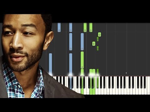 Bridge Over Troubled Water - John Legend NSJ 2013 (Piano Tutorial) [Synthesia]