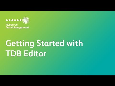 The Data Builder TDB | Getting Started