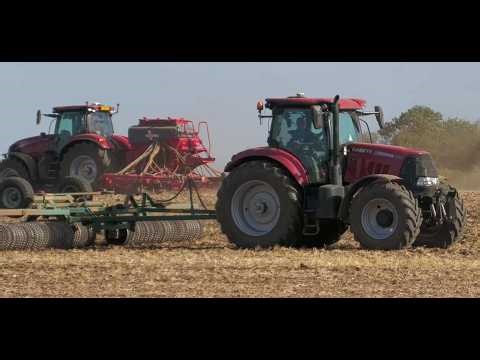 Case iH Puma 220 i 160 podczas siewu i wałowania