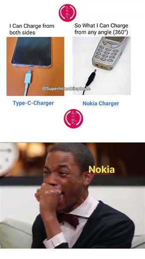 Nokia Charger 360° Vs Type C Charger 🤣🤣🤣 #shorts #nokia #android #ytshorts