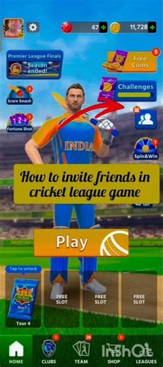 how to invite friends in cricket league game| 2026 tricks#cricketleaguegametricks#ipl#gaming