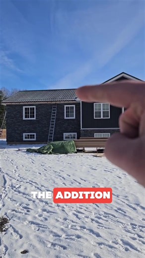 Behind the scenes at Indian Line Road with our Project Manager 👷‍♂️ One of the most important parts of a home addition is making sure it belongs. This master suite addition doesn’t look added on. It blends seamlessly into the existing home through proper planning, roofline integration, and exterior detailing. Brickwork is underway at the front. Vinyl siding follows along the side and rear. The new steel roof ties cleanly into the existing roofline for a cohesive finish. This is the difference b