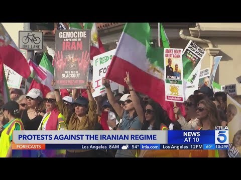Protests against Iranian regime in West. L.A.