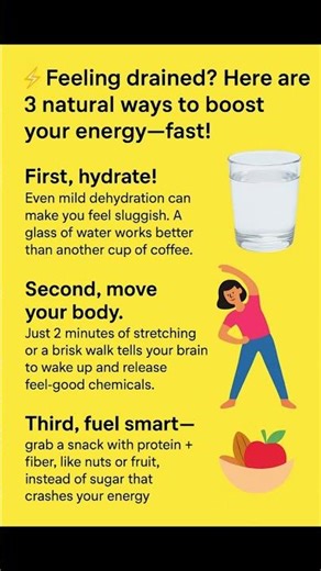 Boost Energy Fast ⚡ 3 Natural Ways to Feel Energized Instantly!