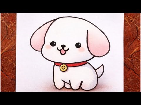 Easy PENCIL Sketch of a Cartoon Dog 🐶