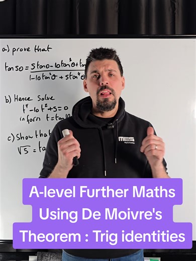 A-level Further Maths Using De Moivre's Theorem : Trig identities #nickdoesmaths #myedspace