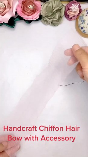 Handcraft Chiffon Hair Bow with Accessory