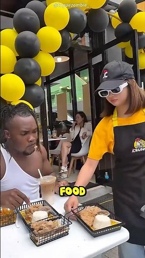 The guy is eating for free. #shorts #fastfood