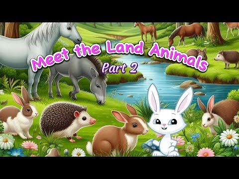 Meet the Land Animals! Fun and Educational Animal Facts for Kids - Learn with Wildlife! | Part 2