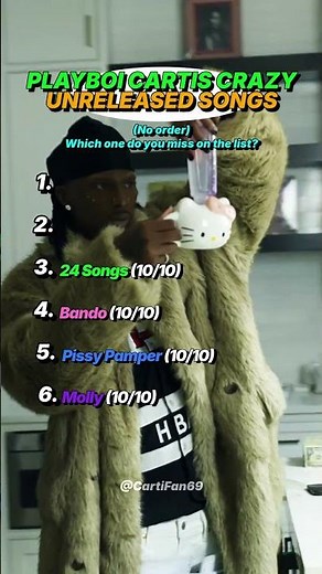 PLAYBOI CARTIS CRAZY UNRELEASED SONGS #playboicarti #carti #rap