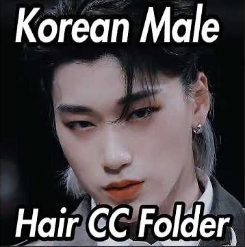 · ♡ Korean / Kpop Themed Male Hair CC [Sims 4]