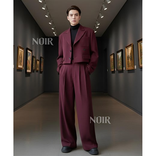 Burgundy 70s Inspired Mens Suit Trauanzug Herren Costume Homme Vintage Elegant Formal Outfit Retro Tailored Ceremony Style Menswear Retro S. - Etsy