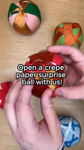 WildCraft Studio School on Instagram: "Our petition for your new favorite holiday tradition – Crepe Paper Surprise Balls! These layered paper spheres belong beside every place setting at holiday dinners, tucked into stockings, or waiting under the tree! This December, paper artist @ingailzepeterson will teach you to strategically fold and layer vibrant crepe paper around small treasures. We’ll provide candies for practice but the real fun comes from incorporating your people’s favorite small ite